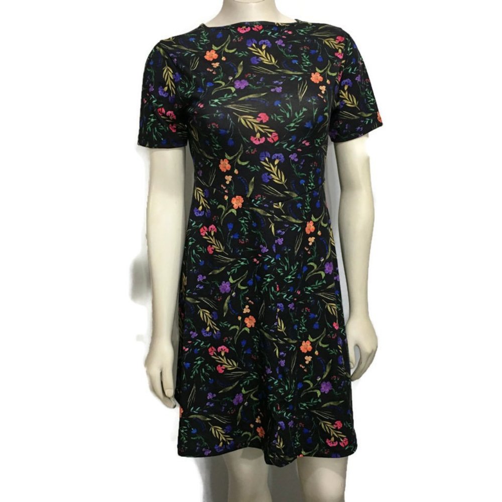 Asos Womens 4 Black Floral Dress